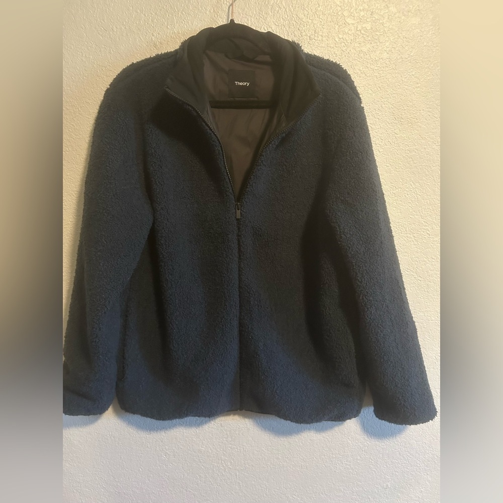 Theory Men's Eclipse Navy Classon Fall Fleece Full Zip Jacket $425